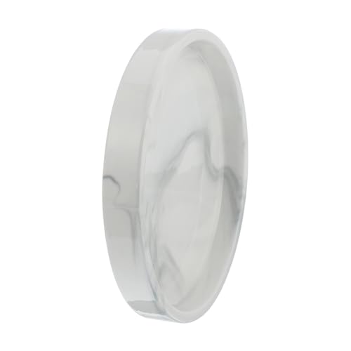 AMUSLESUR Plato de Cerámica Jaspeada Redondo de 18 CM para Guardar Joyas y Artículos de Baño en Bodas y Restaurantes