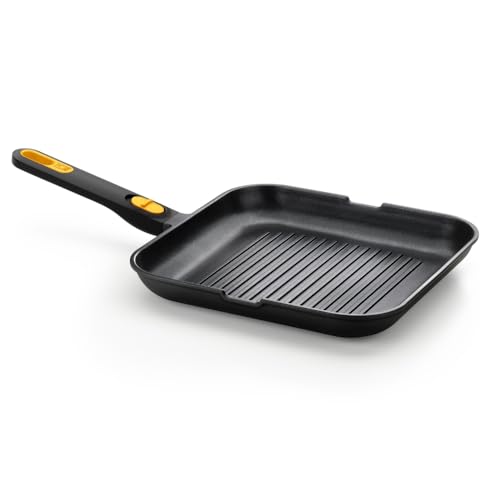 BRA Origen | Grill 28 cm, Aluminio Fundido, Antiadherente, sin PFOA, Full Induction, Apto para Todo Tipo de cocinas, incluida inducción