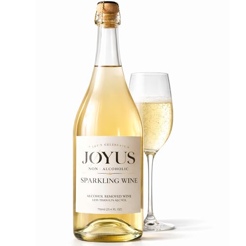Joyus Non-Alcoholic Sparkling Wine, Award Winning Best In Class Dealcoholized Wine, Complex & Dry, Low Sugar & Low Calorie, 750 ml (1 Bottle)