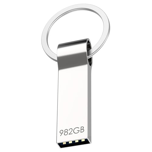 Memoria USB 982GB, Alta Velocidad Mini Pen Drive 982GB Impermeable Memoria Flash con Llavero para Computadoras, Tabletas Almacenamiento de Datos Externo (982, GB)