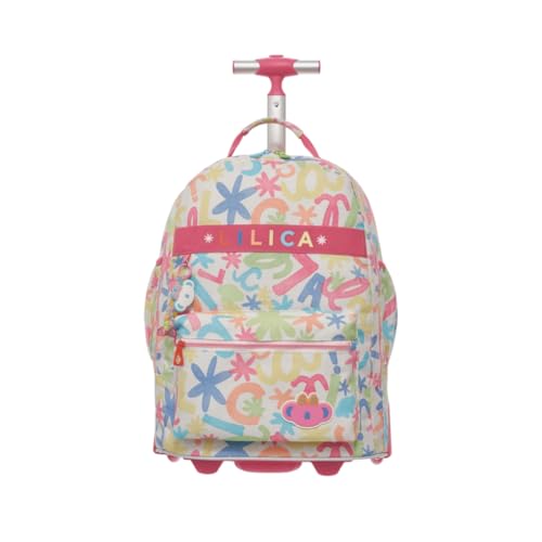 Mochila de Rodinha Carrinho Tubo Lilica Ripilica Lovit Florescer
