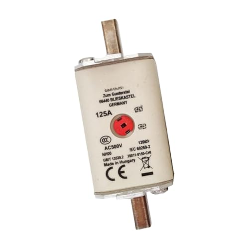Fusible NH00 500V 125A detiene cortocircuitos antes de dañar sus motores industriales