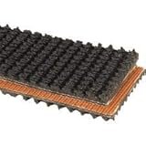 12 Inch Wide 2 Ply Black Polylift Rubber by Bare Rough Top Incline Conveyor Belt Material (5 Foot Length)