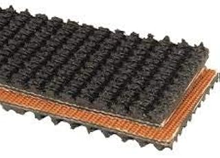 12 Inch Wide 3 Ply Black Polylift Rubber by Bare Rough Top Incline Conveyor Belt Material (25 Foot Length)