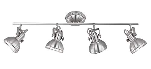 Preisvergleich Produktbild Reality Leuchten Deckenleuchte Gina R80154007, Metall Nickel matt, 4 x E14