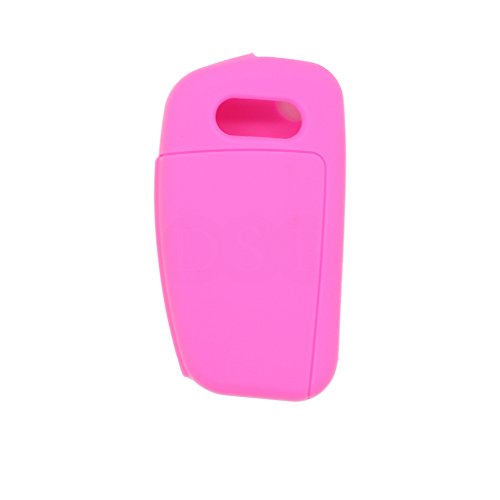 BROVACS Silicone Cover Protector Case Holder Skin Jacket Compatible with AUDI 3 Button Flip Remote Key Fob CV9820 Pink - Image 3
