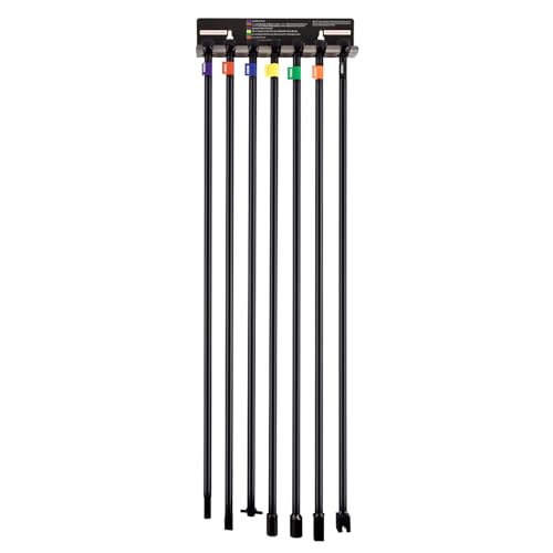 Talspity 96090A 7Pcs Spare Tire Retrieval Tool Kit, Lower & Raise Cradle-Suspended Tires; Flat, Pin, Hex, 12-mm Square, Slotted, ⅜-inch Square Heads, Versatile Tools for Automotive & Tire Maintenance