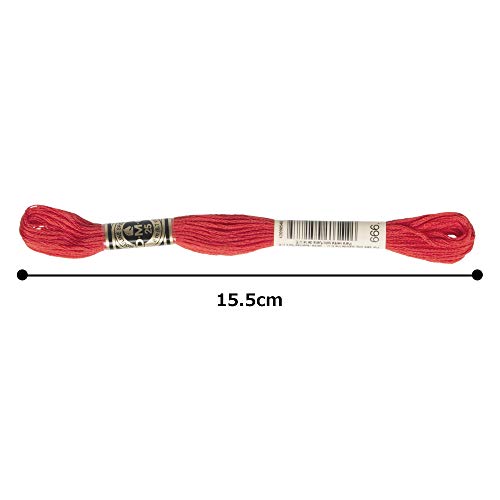 Image of DMC 6-Strand Embroidery Cotton Floss, Bright Christmas Red