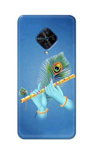 Image of PRINTFIDAA Printed Hard Back Cover Case for Vivo S1 Pro Back Cover (Flute in Krishna Hands) -112