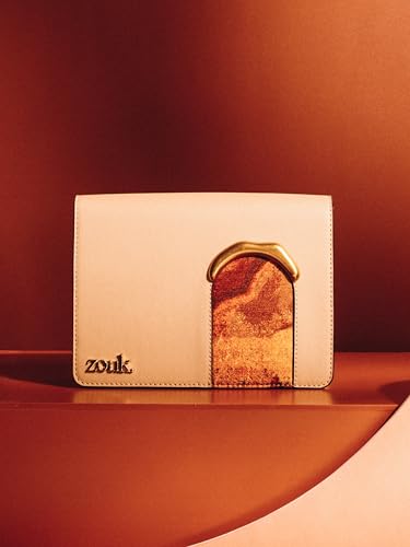 Image of ZOUK Women's Jharokha Vegan Leather Sling Bag | Dual Magnetic Flap | Crossbody Bag | Adjustable Strap