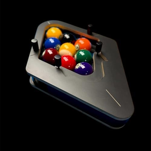 Professional Solid Wood Billiard Rack - Heavy Duty Triangle/Diamond Pool Ball Rack for 8-Ball & 9-Ball, Essential Billiards Accessories for Game Room & Pool Tables