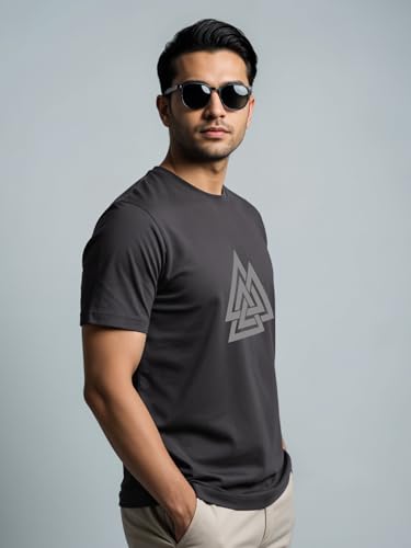 Image of ADRO Men's 100% Cotton Regular Fit T-Shirt