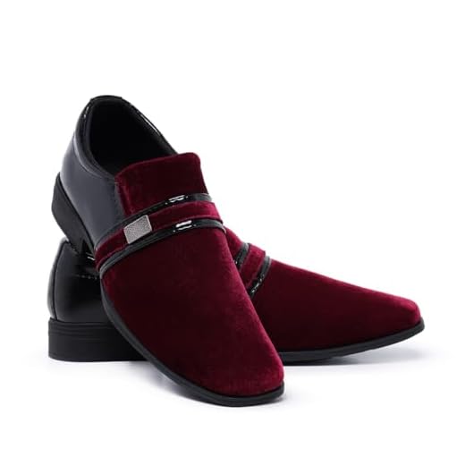 Sapato Social Masculino Elegante Bico Fino Pull On 108 (Bordô, BR, Adulto, Numérico, 42)