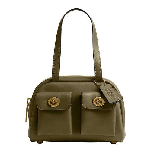 COACH Womens Twin Turnlock Bag 20 Olive One Size