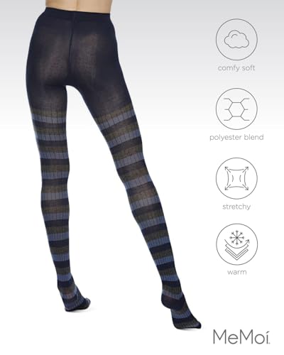 Image of MeMoi Colored Stripes Cotton Blend Sweater Tights