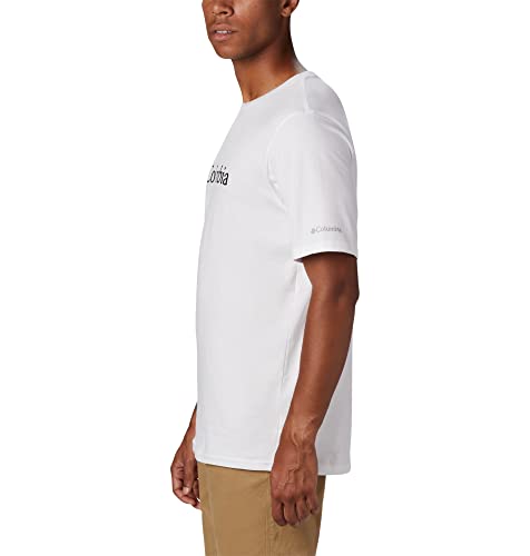Columbia CSC Basic Logo Short Sleeve, Camiseta De Manga Corta para Hombre, White, Talla M