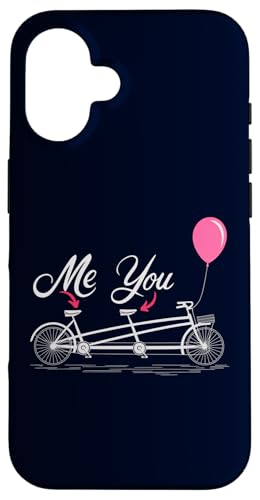 Carcasa para iPhone 16 Me & You - Bicicleta en tándem linda pareja romántica