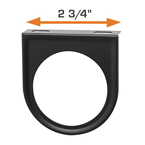 Glowshift Universal Black Single Gauge Mounting Bracket Pod - Fits Any Make/Model - Mounts (1) 2-1/16" (52Mm) Gauge Under The Vehicle's Dashboard #TOP4