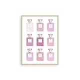 Glam Wall Art Eau De Parfum - By Haus and Hues | Blush Pink Wall Decor Fashion Poster for Women,...