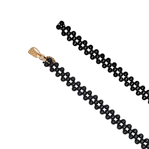 Image of REDHORNS Rhinestone Elastic Waist Belt for Women Dresses Beaded Design Stretchy Slim Waistband, Belly Chain Kamarband for Ladies Saree - Free Size