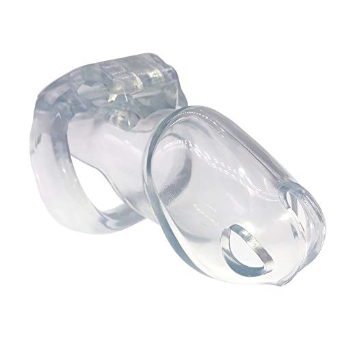 Image of HT-V4 Chastity Cage | Lightweight Resin Chastity Devices |Male Chastity Cage for Beginner |Adult Sex Toy |6 Color &5 Sizes Cage |5 Sizes Rings Included (Standard, Transparent)