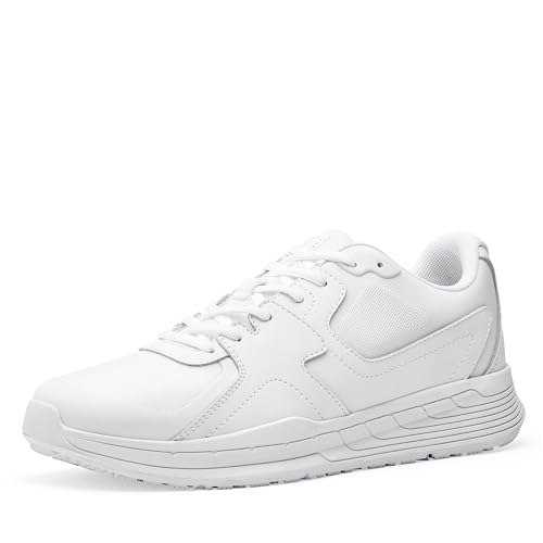 Shoes For Crews Unisex rutschhemmende Arbeitssneaker Bequem weiches Leder Spritzschutz OB E SRC ideal für Gastronomie und Küchen für Kellner und Koch Sicherheitsdienst Einzelhandel Condor II