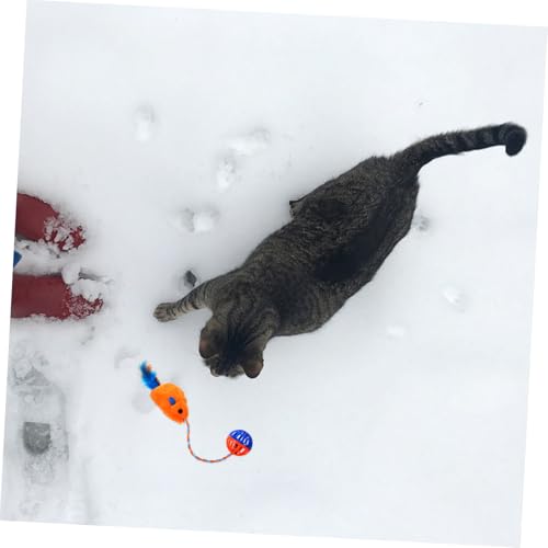 Jouet interactif chat avec souris peluche plastique à mâcher dents Mipcase - 7