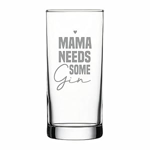 4you DESIGN Gin Glas mit lustigem Spruch | Mama needs some Gin! | Geschenkidee für Männer und Frauen | Geschenk zum…