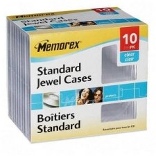 Memorex (R) CD Jewel Cases, Standardgröße, Transparent, 10 Stück