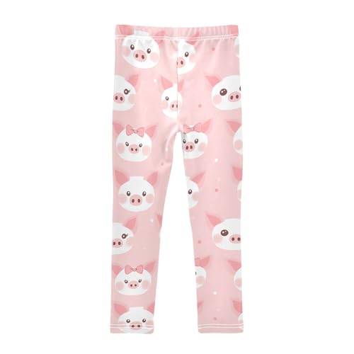 Pig Face Girls' Leggings Toddler Doodles Cute Kids Yoga Pants Dance Active Tights 4T2