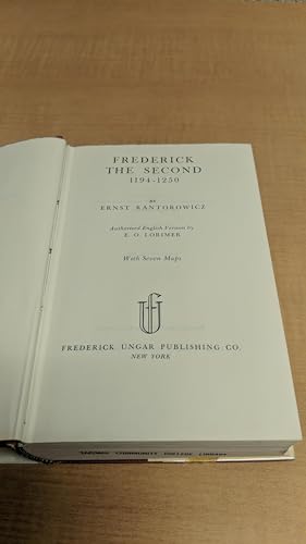 Frederick the Second, 1194-1250: Authorized Eng... B0007FP6JS Book Cover