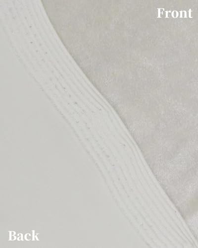 Image of HOTGODEN White Stretch Velvet Fabric by The Yard: 63 inch Wide 2 Yards 95% Polyester 5% Spandex Velvet Fabric for DIY Sewing, Upholstery, Apparel, Costume, Craft