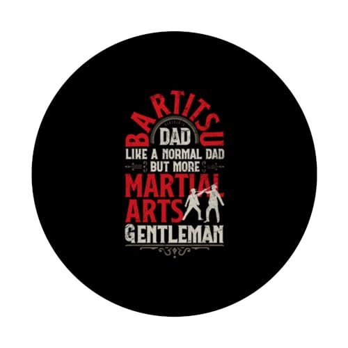 Bartitsu Dad Funny Bartitsi Fighter PopSockets Swappable PopGrip, Black - Image 3