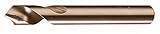 Cleveland C26187 6 Piece M42 Cobalt Heavy Duty Long Length NC Spotting Drill Bit Set, Gold Oxide Finish, Round Shank, Spiral Flute, 90 Degrees Point, 1/4