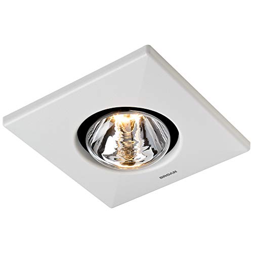 162 Type IC Infrared Single-Bulb Ceiling Heater with Fan, 1, White