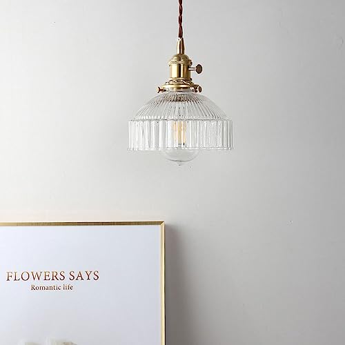 Candelabros de vidrio para colgar e iluminación ajustable E26 6