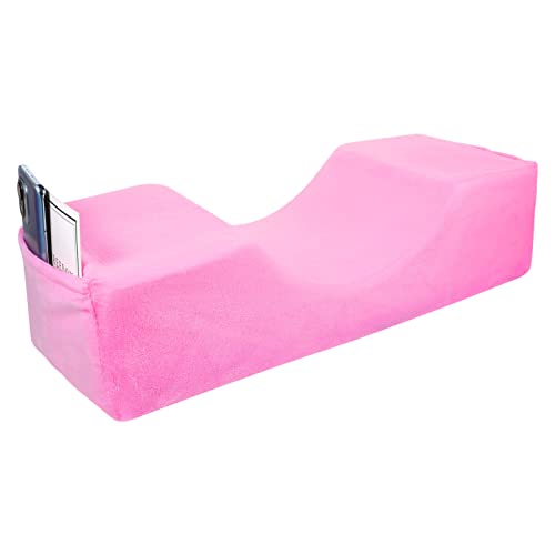 DOITOOL 1Pc Eyelash Pillow for Eyelash Extension Breathable Professional Memory Foam Lash Pillow Eyelash Extension U Shape Pillow for Home Salon Sleeping (Pink)