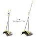 TreeLen Broom and Dustpan Set, TreeLen Broom with Dust Pan with Long Handle Combo Set for Office and Home Standing Upright Sweep Use with Lobby
