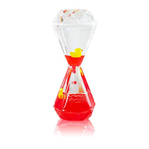 Colorful Liquid Motion Bubbler Desk Sensory Toy Timer Floating Marine Life Animals for Play, Fidgeting, Captivating Distraction by Super Z Outlet (Duck)