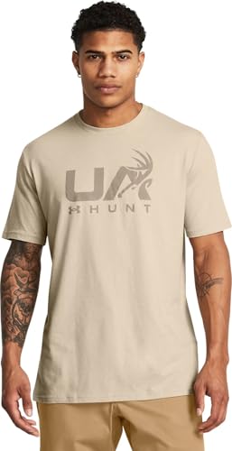 Under Armour 1366014-289-LG Men's UA Antler Hunt Logo T-Shirt Khaki Base LG3