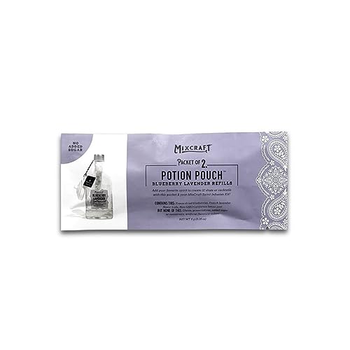 MixCraft Spirit Infusion Premium Craft Cocktail & Mocktail Mixer Refill Packet Refill Packet (Set of 2 Potion Pouches), Blueberry Lavender