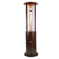 Paragon Outdoor 32,000 BTU Vulcan Outdoor Propane Patio Heater with Wheels, Stainless Steel with Hammered Bronze Finish, Adjustable Flame, Round Flame Outdoor Heater for Commercial and Residential Use