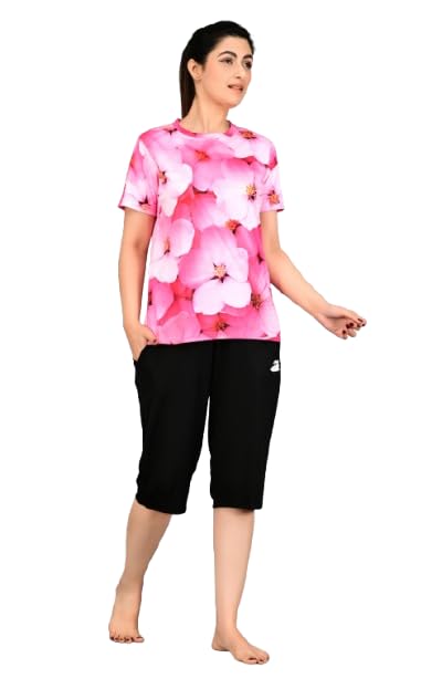 Pink Printed Swimsuit for Women | Soft, Stylish & Quick-Dry Polyester Swimwear-image-17