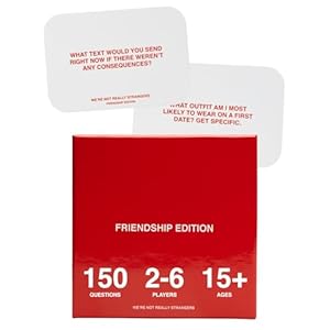 WE’RE NOT REALLY STRANGERS Friendship Edition Card Game – 150 Conversation Cards for Adults,Teens,Couples & Strangers – Fun Family Party Card Game for Game Night or Date Night,Ages 15+,2-6 Players