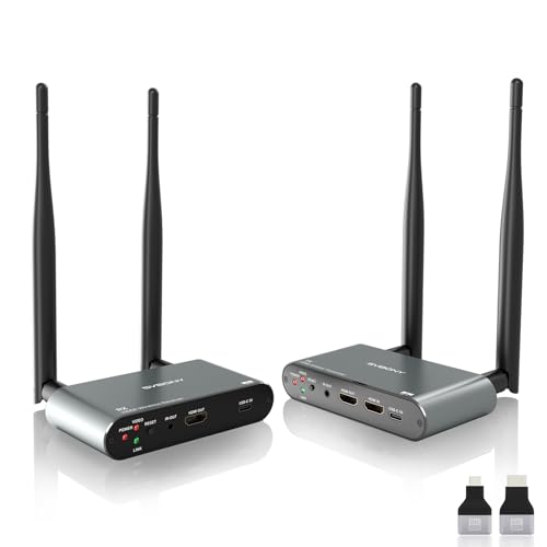 SVBONY TransAir2 Wireless HDMI Transmitter and Receiver 4K 30Hz, 5.8GHz, 1TX to 4 RXS, 1000 FT, HDMI...