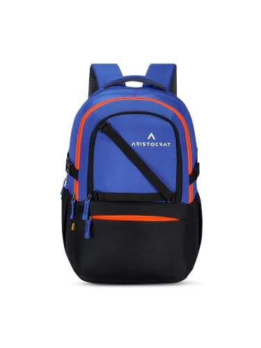 Aristocrat Hype 17 Inch Compatible Laptop Backpack 33L | Premium Durable Fabric | 2 Compartments with Side Bottle Pocket | Padded Backpanel | Office &