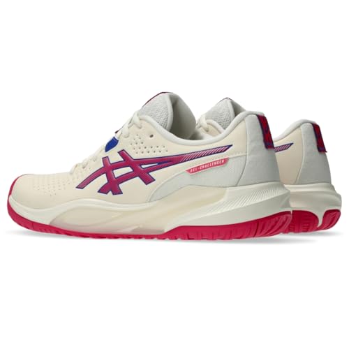 ASICS Women's Gel-Challenger 15 Tennis Shoes, 10, Cream/Bright Rose