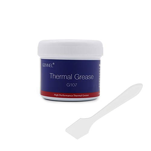 GENNEL 100g Silver Thermal Compound Paste, Heatsink Paste, High Heat Dissipation Performance, Thermal Grease for PC Processor/CPU/GPU/Chipset Cooling