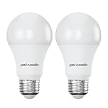 paul russells E27 Edison Screw LED Light, 13W = 100W Equivalent Bulbs, 1521 Lumens, 6500K Standard ES A60 LED GLS – Bright Large Energy Saving Non-Dimmable Lightbulbs, Daylight Frosted, 2 Pack