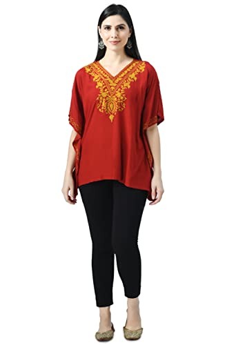 Image of QAZMI Women's Rayon Cotton Kaftan